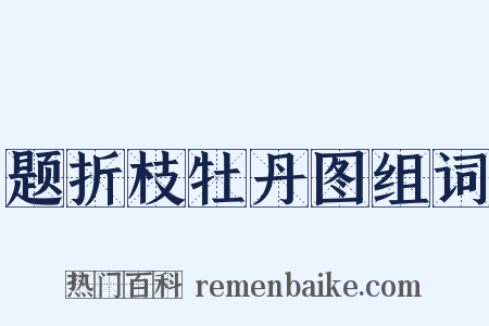 题折枝牡丹图组词是什么意思的图片